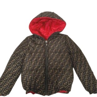 ランクAB FENDI ズッカ柄　リバーシブル　ダウンジャケット　キッズ